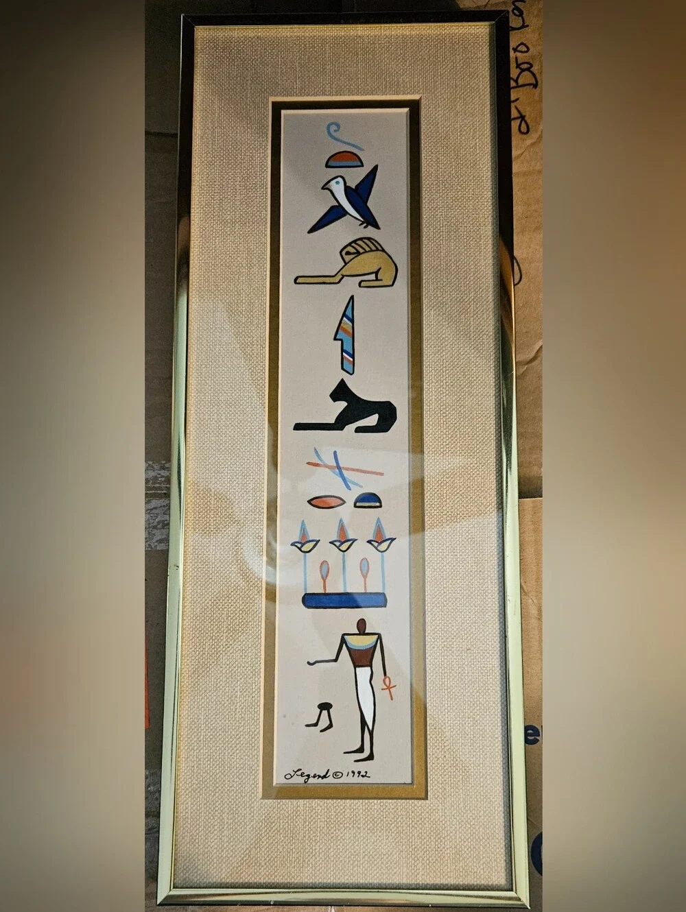 Molly Legend Hand-Painted Egyptian Hieroglyph - 1992